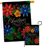 Christmas Bouquet - Christmas Winter Vertical Impressions Decorative Flags HG192709 Made In USA