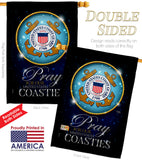 Pray United States Coasties - Military Americana Vertical Impressions Decorative Flags HG120067 Made In USA