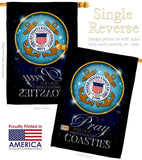 Pray United States Coasties - Military Americana Vertical Impressions Decorative Flags HG120067 Made In USA