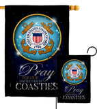 Pray United States Coasties - Military Americana Vertical Impressions Decorative Flags HG120067 Made In USA