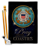 Pray United States Coasties - Military Americana Vertical Impressions Decorative Flags HG120067 Made In USA