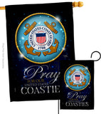 Pray United States Coasties - Military Americana Vertical Impressions Decorative Flags HG120067 Made In USA