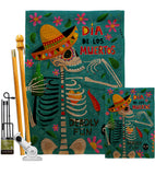 Dia de Muetos Fun - Halloween Fall Vertical Impressions Decorative Flags HG120072 Made In USA