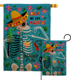 Dia de Muetos Fun - Halloween Fall Vertical Impressions Decorative Flags HG120072 Made In USA