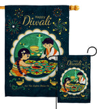 Diwali Shine On - Faith & Religious Inspirational Vertical Impressions Decorative Flags HG190001 Made In USA