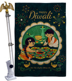 Diwali Shine On - Faith & Religious Inspirational Vertical Impressions Decorative Flags HG190001 Made In USA