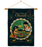 Diwali Shine On - Faith & Religious Inspirational Vertical Impressions Decorative Flags HG190001 Made In USA