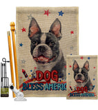 Patriotic Boston Terrier - Pets Nature Vertical Impressions Decorative Flags HG120123 Made In USA