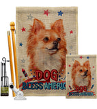 Patriotic Brown Chihuahua - Pets Nature Vertical Impressions Decorative Flags HG120130 Made In USA