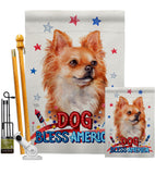 Patriotic Brown Chihuahua - Pets Nature Vertical Impressions Decorative Flags HG120130 Made In USA