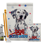 Patriotic Dalmatian - Pets Nature Vertical Impressions Decorative Flags HG120136 Made In USA