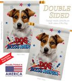 Patriotic Russell Terrier - Pets Nature Vertical Impressions Decorative Flags HG120103 Made In USA