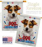 Patriotic Russell Terrier - Pets Nature Vertical Impressions Decorative Flags HG120103 Made In USA