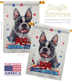 Patriotic Boston Terrier - Pets Nature Vertical Impressions Decorative Flags HG120123 Made In USA