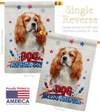 Patriotic Cavalier King Spaniel - Pets Nature Vertical Impressions Decorative Flags HG120128 Made In USA