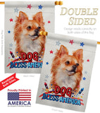 Patriotic Brown Chihuahua - Pets Nature Vertical Impressions Decorative Flags HG120130 Made In USA