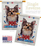 Patriotic Chihuahua - Pets Nature Vertical Impressions Decorative Flags HG120132 Made In USA