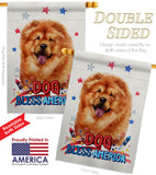 Patriotic Chow Chow - Pets Nature Vertical Impressions Decorative Flags HG120133 Made In USA