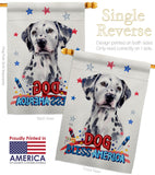 Patriotic Dalmatian - Pets Nature Vertical Impressions Decorative Flags HG120136 Made In USA