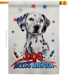 Patriotic Dalmatian - Pets Nature Vertical Impressions Decorative Flags HG120136 Made In USA