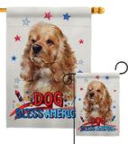 Patriotic Cocker Spaniel - Pets Nature Vertical Impressions Decorative Flags HG120107 Made In USA