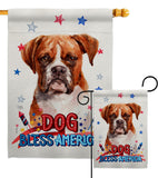 Patriotic Boxer - Pets Nature Vertical Impressions Decorative Flags HG120124 Made In USA