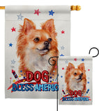 Patriotic Brown Chihuahua - Pets Nature Vertical Impressions Decorative Flags HG120130 Made In USA