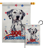 Patriotic Dalmatian - Pets Nature Vertical Impressions Decorative Flags HG120136 Made In USA