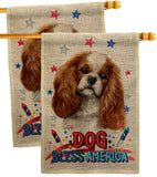 Patriotic Comforter Spaniel - Pets Nature Vertical Impressions Decorative Flags HG120100 Made In USA