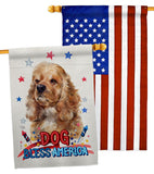 Patriotic Cocker Spaniel - Pets Nature Vertical Impressions Decorative Flags HG120107 Made In USA