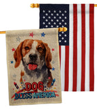 Patriotic Beagle - Pets Nature Vertical Impressions Decorative Flags HG120114 Made In USA