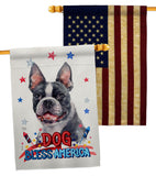 Patriotic Boston Terrier - Pets Nature Vertical Impressions Decorative Flags HG120123 Made In USA