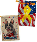 Patriotic Boston Terrier - Pets Nature Vertical Impressions Decorative Flags HG120123 Made In USA