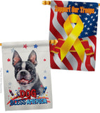 Patriotic Boston Terrier - Pets Nature Vertical Impressions Decorative Flags HG120123 Made In USA