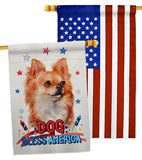 Patriotic Brown Chihuahua - Pets Nature Vertical Impressions Decorative Flags HG120130 Made In USA