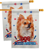 Patriotic Brown Chihuahua - Pets Nature Vertical Impressions Decorative Flags HG120130 Made In USA