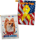 Patriotic Brown Chihuahua - Pets Nature Vertical Impressions Decorative Flags HG120130 Made In USA