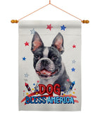 Patriotic Boston Terrier - Pets Nature Vertical Impressions Decorative Flags HG120123 Made In USA