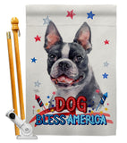 Patriotic Boston Terrier - Pets Nature Vertical Impressions Decorative Flags HG120123 Made In USA