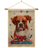 Patriotic Boxer - Pets Nature Vertical Impressions Decorative Flags HG120124 Made In USA