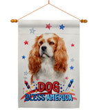Patriotic Cavalier King Spaniel - Pets Nature Vertical Impressions Decorative Flags HG120128 Made In USA
