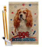 Patriotic Cavalier King Spaniel - Pets Nature Vertical Impressions Decorative Flags HG120128 Made In USA