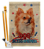 Patriotic Brown Chihuahua - Pets Nature Vertical Impressions Decorative Flags HG120130 Made In USA