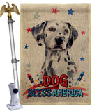 Patriotic Dalmatian - Pets Nature Vertical Impressions Decorative Flags HG120136 Made In USA