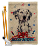 Patriotic Dalmatian - Pets Nature Vertical Impressions Decorative Flags HG120136 Made In USA