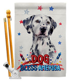 Patriotic Dalmatian - Pets Nature Vertical Impressions Decorative Flags HG120136 Made In USA