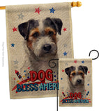 Patriotic Black Jack Russell - Pets Nature Vertical Impressions Decorative Flags HG120121 Made In USA