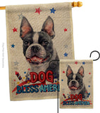 Patriotic Boston Terrier - Pets Nature Vertical Impressions Decorative Flags HG120123 Made In USA