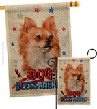 Patriotic Brown Chihuahua - Pets Nature Vertical Impressions Decorative Flags HG120130 Made In USA