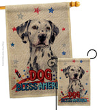 Patriotic Dalmatian - Pets Nature Vertical Impressions Decorative Flags HG120136 Made In USA